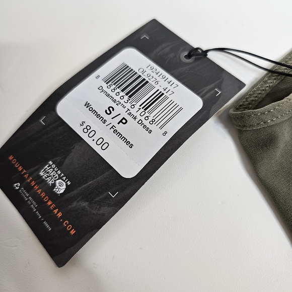 Mountain Hardwear Dynama 2 Tank Dress Woman's S/P NWT  Army Green. - Picture 6 of 16